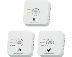 3× Koppelbare koolmonoxidemelder met 10-jaar batterij – beveiliging voor meerdere ruimtes