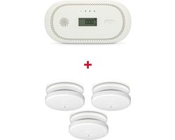 Alecto Brandmelder set - 3 stuks SA20 Rookmelder + COA2650 Koolmonoxidemelder - Voldoet aan de Europese normen
