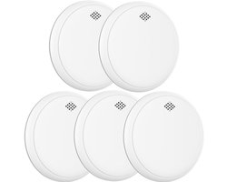 Aroha Safety Pro Combimelder - 10 jaar batterij - Rookmelder & Koolmonoxidemelder - Aroha Sleep Line - Slaapkamer vriendelijke CO melder & Brandmelder - Multiset 5 stuks