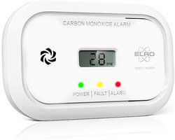 ELRO FC5010 Koolmonoxidemelder met 10-jarige batterij en display - CO-melder voldoet aan Europese Norm EN50291