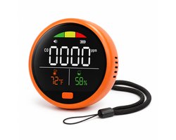 Koolmonoxidemelder EN 50291 – CO Melder met LCD Display, Temperatuur- en Luchtvochtigheidsmeter – 85 dB Alarm – USB-C Oplaadbaar