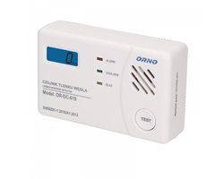 ORNO Koolmonoxidemelder met LCD-scherm – Geluidsalarm 85 dB – Geheugen – Batterij-indicatie