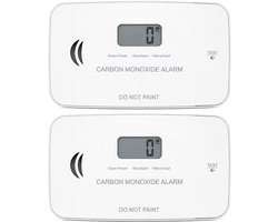 SAVS CO08 Koolmonoxidemelder 2-pack - 10 jaar sensor - LCD display - Vervangbare batterij - Voldoet aan Europese norm - CO-melder