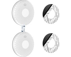SAVS CS11R Draadloos koppelbare combimelder 2-pack - SafeLink - Rook en koolmonoxide - 10 Jaar batterij - Geen LED lampje - Rookmelder en koolmonoxidemelder met extra dun design - Rook én CO melder koppelbaar - Montage zonder boren
