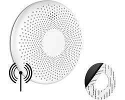 SAVS CS11R Draadloos koppelbare combimelder - SafeLink - Rook en koolmonoxide - 10 Jaar batterij - Geen LED lampje - Rookmelder en koolmonoxidemelder met extra dun design - Rook én CO melder koppelbaar - Montage zonder boren