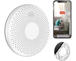SAVS CS11W Slimme combimelder met wifi - Tuya Smart Home app - Rook en koolmonoxide - 10 Jaar batterij - Geen LED lampje - Rookmelder en koolmonoxidemelder met extra dun design - Rook én CO melder - Montage zonder boren