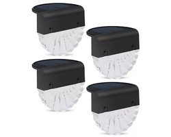 16 Stuks Buitenlampen met Sensor Dag en Nacht – Warm Licht & RGB – Balkon Verlichting – Wandlamp Buiten - Buitenlamp Zonne Energie met Sensor