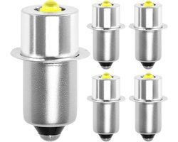 4 stuks - LED-lamp - LED-lampconversiekit - LED-zaklampvervanging - Zilver - Zaklamplamp - P13.5S - 4-12V - Voor C- en D-batterijzaklampen