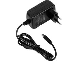 Adapter voor led strips - 24 Watt - 12V / 2A - Zwart - ca. 1 meter lang - Stevige kunststof behuizing