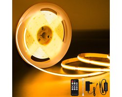 Amdelne LED Strip COB - 5 Meters - 24V 36W 3960LM 3000K - 320LED/m - Dimbaar - Met RF Afstandsbediening