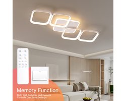 ANTENLICHT LED Plafondlamp - 4 LED Plafondlampen - LED Plafonniere - Dimbaar 3 staps - Met Afstandsbediening - 3000K-6500K - 5600LM - 50W - Wit