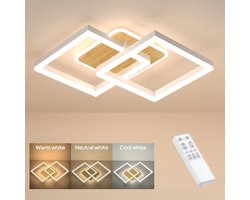 ANTENLICHT LED Plafondlamp - Plafonniere - Modern - Binnenverlichting-Dimbaar 3 staps - Hal slaapkamer lamp 3000K-6500K - 3.600LM - 40W - Met afstandsbediening