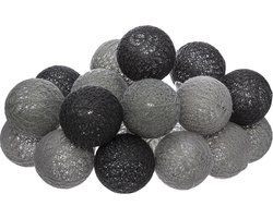 Atmosphera Lichtslinger - 16 verlichte balletjes/bollen 35 mm - multi kleuren mix - 255 cm - batterijen