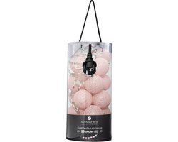 Atmosphera Lichtslinger “Tara” 20 Bollen diameter 6 cm - Lichtroze - Binnen - LED - 20 LED bollen - Warm lichtroze - Totale lengte 435 cm