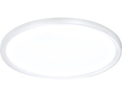 Aufun Led-Plafondlamp, Plat Rond, Wit, 48W 6000K-6500K, Ip44 Waterdicht, Moderne Badkamerlamp, Keukenlamp Voor Keuken, Badkamer, Slaapkamer, Gang, Kelder, Ø36,5 Cm
