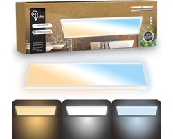 B.K.Licht - Dimbaar Badkamerlamp Plafonniere - plafondlamp met afstandsbediening - badkamerverlichting met CCT - IP44 - 58 x 20 cm - wit