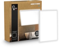B.K.Licht - LED Badkamerlamp Plafonniere - paneel plafondlamp - badkamerverlichting met neutraal wit licht - IP44 - 24 x 24 cm - wit