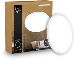 B.K.Licht - LED Badkamerlamp Plafonniere - paneel plafondlamp - badkamerverlichting met neutraal wit licht - IP44 - Ø24 - wit