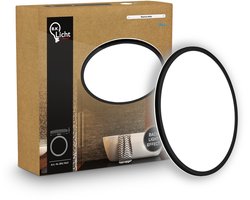 B.K.Licht - LED Badkamerlamp Plafonniere - paneel plafondlamp - badkamerverlichting met neutraal wit licht - IP44 - Ø24 - zwart