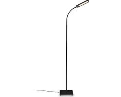 B.K.LICHT - Zwarte Vloerlamp - CCT - dimbaar staande lamp - h: 135cm (max. ca. 158,6 cm) - 6.5W