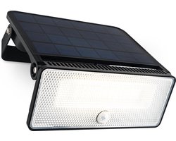 Brendz Solar Buitenlamp Bewegingssensor, 1600 Lumen, IP54 Waterbestendig, 3 Lichtmodi, Solar Wandlamp Buiten, LED Breedstraler met Bewegingssensor, Paso