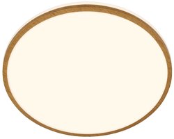 BRILONER Acorus W – LED Badkamer Plafonniere – LED plafondlamp – badkamerverlichting – spatwaterdicht – warm wit licht – hout design – Ø33cm