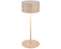 BRILONER Kira - Oplaadbare Tafellamp - dimbaar - beige - Ø7.5 x 19cm