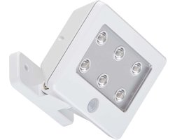 BRILONER - KOLLIG - LED Wandlamp op batterijen - met sensor - buitenverlichting met bewegingssensor - 12 cm - IP54 - 6.500K - wit