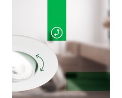 BRILONER Kulana A - Ultra efficient Inbouwspots - 3 stuk - 9cm - wit