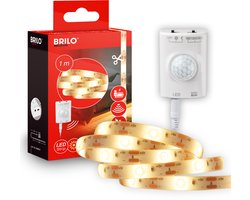 BRILONER - LED Strip oplaadbaar - 1 meter - led-strips met bewegingssensor - ledstrips voor binnen - met batterij - warm wit licht