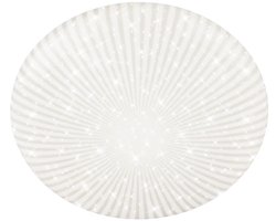 BRILONER Nebo – LED Plafondlamp – voor sfeervolle verlichting – neutraal wit licht – met sterrenhemel effect – wit – Ø38 cm