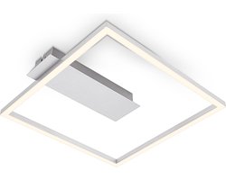 BRILONER - Plafondlamp - 3771019 - Warm wit 3000K - 12W - 1400 lm - 25.000u levensduur - 32 x 30 x5 - Aluminiumkleurig