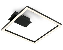 BRILONER - Plafondlamp LED Frame - plafonniere zwart - 26.5 cm - warm wit licht 3.000 K - 14W - 1.400Lm