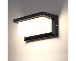 Buitenlamp met Bewegingssensor - IP64 Waterbestendig - 3000K Warm Wit Licht - LED Wandlamp Buiten - Sensor Lamp Buiten