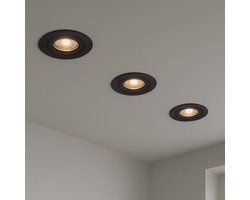 Calex Slimme Inbouwspot - Smart LED Downlight Dimbaar - Kantelbaar - Warm Wit Licht - Zwart