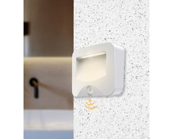 Calex Spot On Draadloze Buitenverlichting - Op batterij - Eenvoudige installatie - PIR sensor - Buitenlamp met Bewegingssensor - Wit