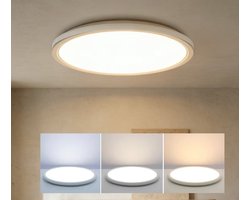EpochGlo LED Plafondlamp met Bewegingssensor – 18W, 1800 Lumen, Mikrogolf Sensor, 3 Kleurtemperaturen (3000K/4500K/6000K), IP44, Ultra Plat Ø22 cm – Voor Binnen & Buiten