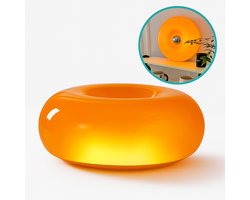 Fedec LED Tafellamp 30 cm - Designlamp - Moderne lamp - Maanlamp - Sfeerlamp 3500K - Oranje