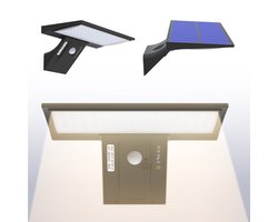 Garden Emotions Solar Buitenlamp Met Bewegingssensor - Tuinverlichting op zonne energie - Wandlamp Met Schemersensor- Eenvoudige Installatie - Zwart