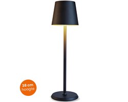 Goliving Tafellamp Oplaadbaar – Draadloos en dimbaar – Moderne touch lamp – Nachtlamp Slaapkamer – 38 cm – Zwart