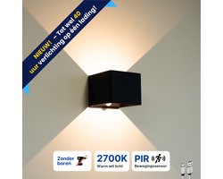 KL Home® TIP: Ultieme batterijduur Oplaadbare wandlamp - Wandlamp Oplaadbaar - Brandt 40 uur constant - 7800mAh - Bewegingssensor - Werkt op accu/batterij