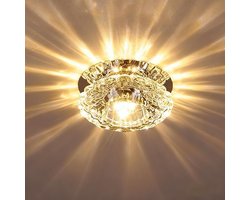 Kristal LED Plafondlamp Gang - 3W Warme Wit - Voor Gang en Woonkamer