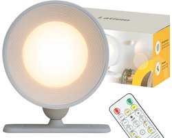 Latium Wandlamp oplaadbaar op batterijen draadloos voor binnen - Met afstandsbediening - Dimbaar - Wandlamp op accu - Nachtlampje - USB oplaadbaar – wit