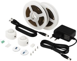 LED Strip Bedverlichting - 12 V 3 W/m - Warm Wit 3000 K - met Bewegingssensor – Dimbaar - Nachtverlichting Onder Bed