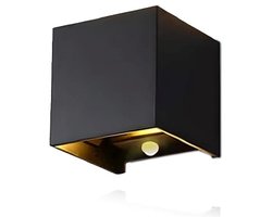 LED Wandlamp - Decoratie - LED Verlichting - Verlichting Woonkamer- Verlichting Slaapkamer - Cube - met Sensor - Buitenverlichting - 6W - 3000k - Dimbaar - op Stroom