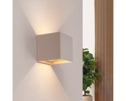 Ledvion - 4x USB Oplaadbare Wandlamp met Sensor – 4400 mAh – Beige – Draadloos – IP44 – Binnen & Buiten – Warm Wit Licht