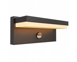 Luminize Buitenlamp met bewegingssensor - Wandlamp met sensor - Instelbare sensor - 8x20x9cm - LED - zwart