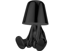 Luxus Bins Brother Tafellamp - Zwart - Mr Where - Decoratieve Tafellamp - Tafellamp slaapkamer - Draadloos - Dimbaar