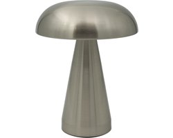 Luxus - Tafellamp Touch - Sofia - Zilver - 21cm - Tafellamp Slaapkamer - Decoratieve tafellamp - Draadloos - Oplaadbaar - Dimbaar