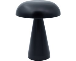 Luxus - Tafellamp Touch - Sofia - Zwart - 21cm - Tafellamp Slaapkamer - Decoratieve tafellamp - Draadloos - Oplaadbaar - Dimbaar